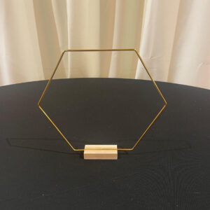 Gold Hexagon Center Piece