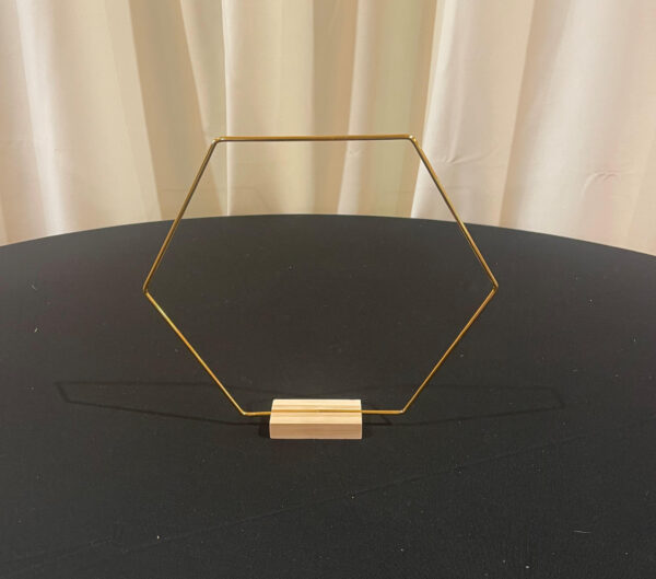 Gold Hexagon Center Piece