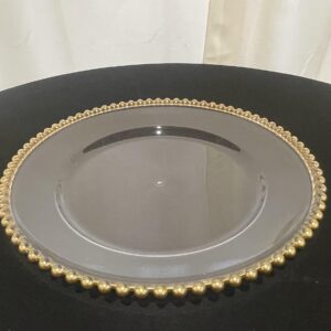 Gold Beaded Trim Charger