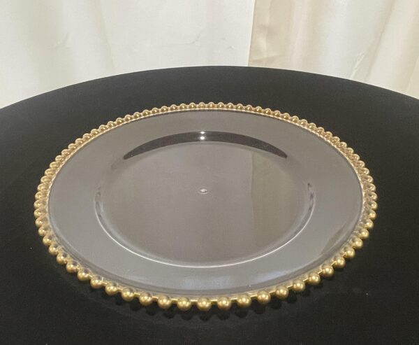 Gold Beaded Trim Charger