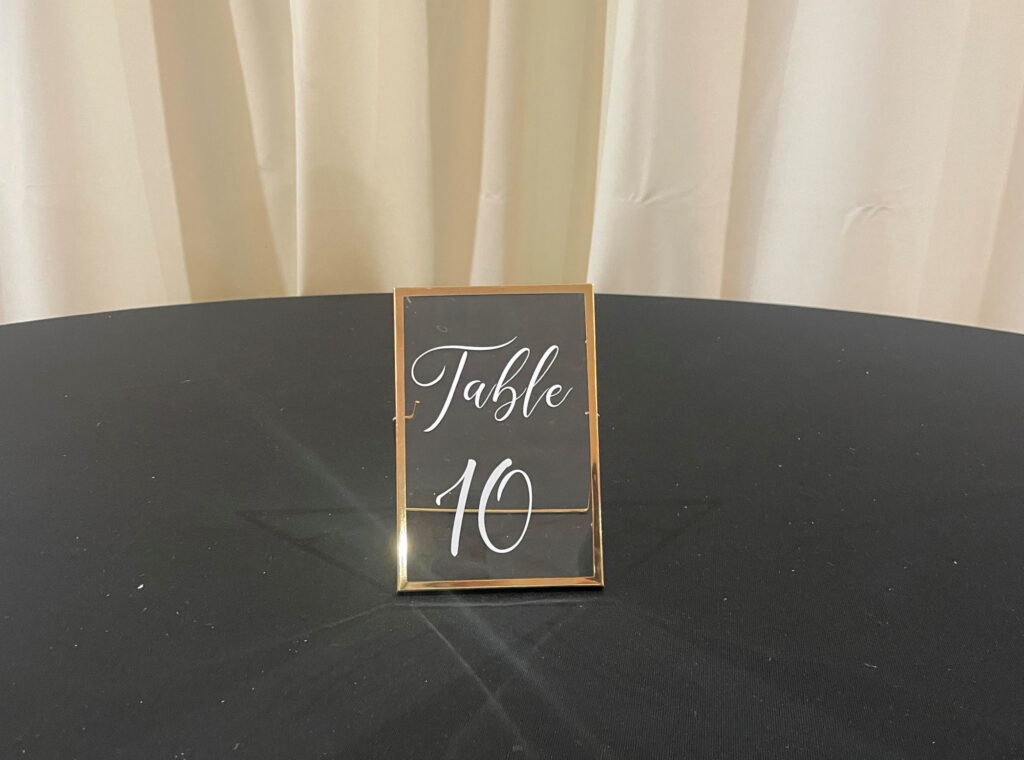 Floating Table Number Gold Gold Table Numbers – The Woods at Cedar Springs