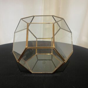 Large Gold Geometric Vase