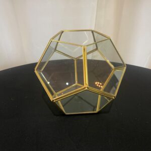 Medium Gold Geometric Vase