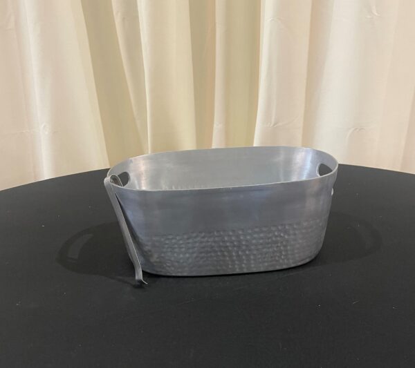 Small Silver Oval Ice Bucket
