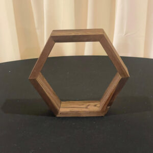 Wood Hexagon Centerpiece