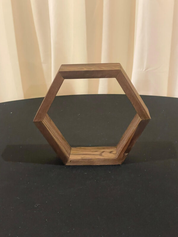 Wood Hexagon Centerpiece