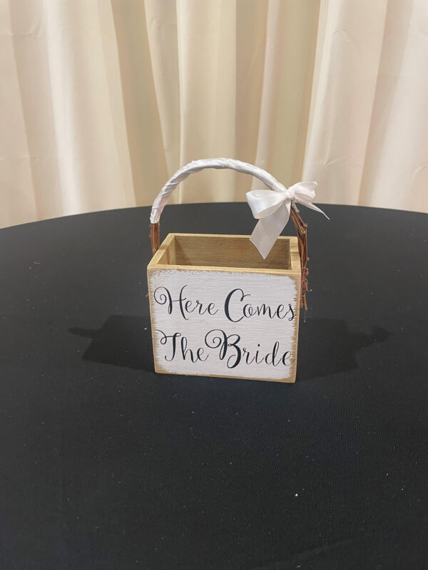 Wooden Flower Girl Basket