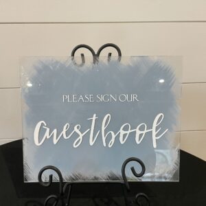 Blue Acrylic Guestbook Sign