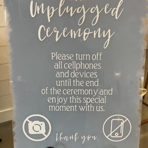 Blue Acrylic Unplugged Sign