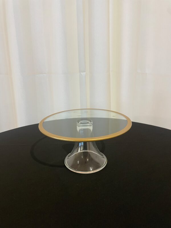 Small Gold Rim Cake Stand