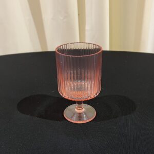 Pink Glass Goblet