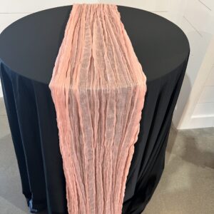 Coral Pink Cheesecloth Runner