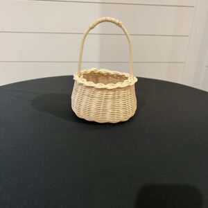 Wicker flower girl basket