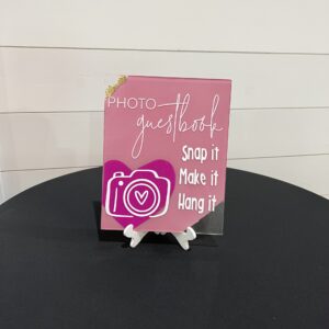 Pink Acrylic Guestbook Sign