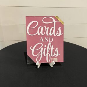 Pink Acrylic Cards Sign
