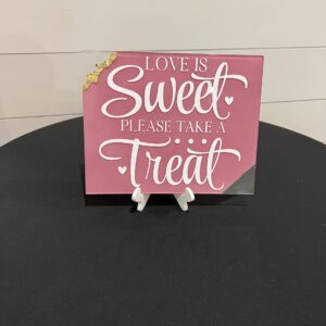 Pink Acrylic Sweets Sign