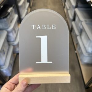 White Table Numbers