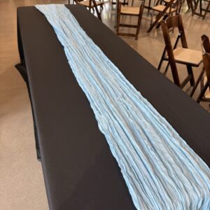 Baby Blue Cheese Cloth Runner